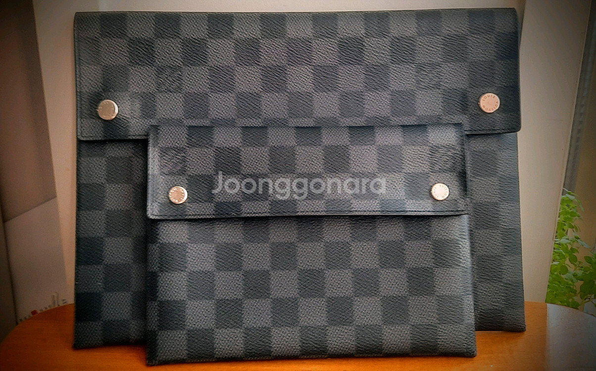 루이비통백 다미에 그라파이트 클러치백 2종세트 정품--0