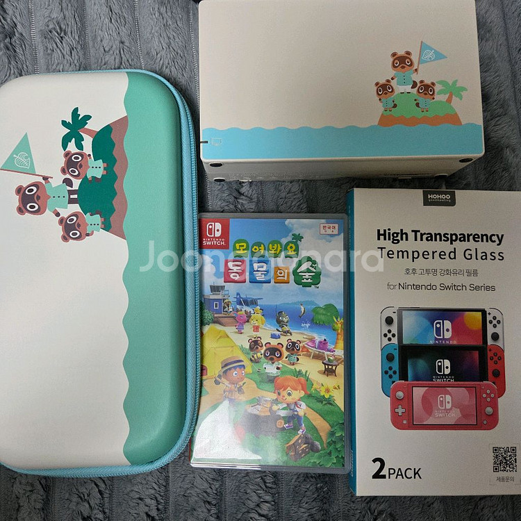 닌텐도 스위치 모여봐요 동물의숲 에디션 풀박스+동물의숲 칩--2