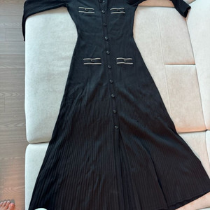 산드로 블랙 니트 롱원피스