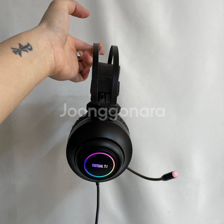 [이벤트]앱코해커 N550 블랙 진동 게이밍 헤드셋 헤드폰 키보드 마우스 스피커 사운드바--0