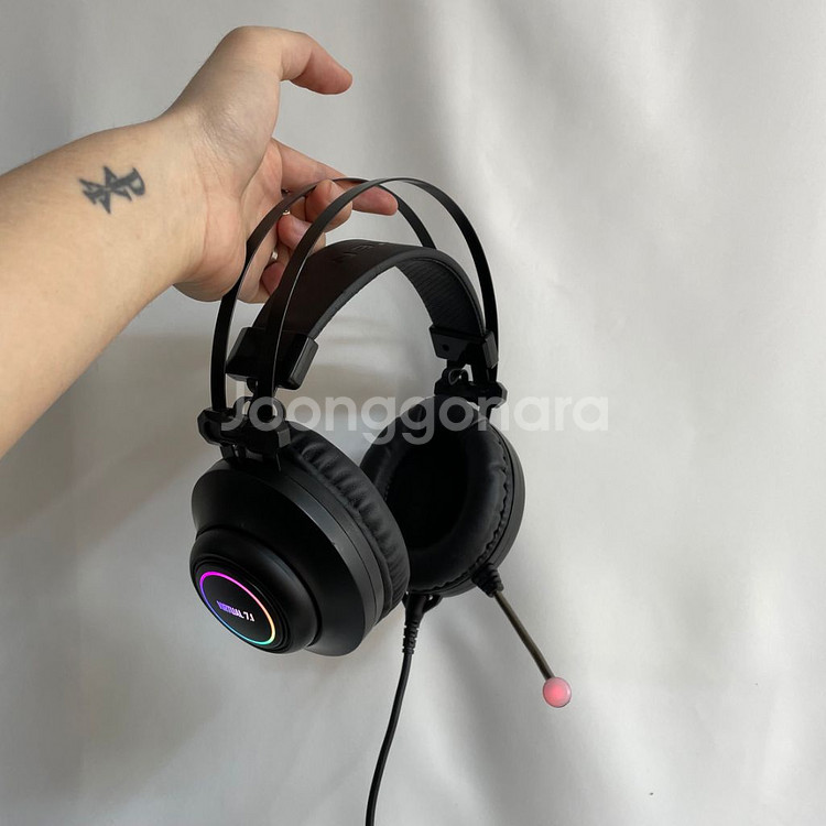 [이벤트]앱코해커 N550 블랙 진동 게이밍 헤드셋 헤드폰 키보드 마우스 스피커 사운드바--1