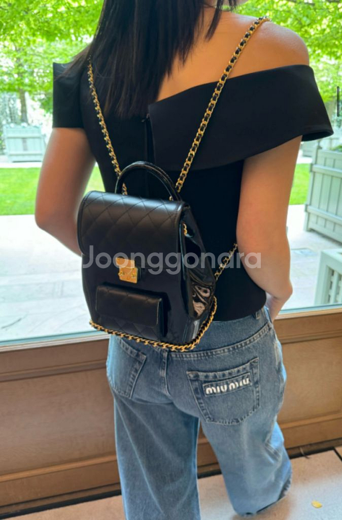 마이아이코 오드리 금장 백팩--3