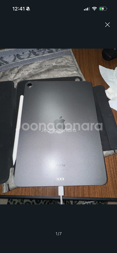 아이패드에어 5세대 64GB + 애플펜슬2세대/충전기/케이스/거치대--0