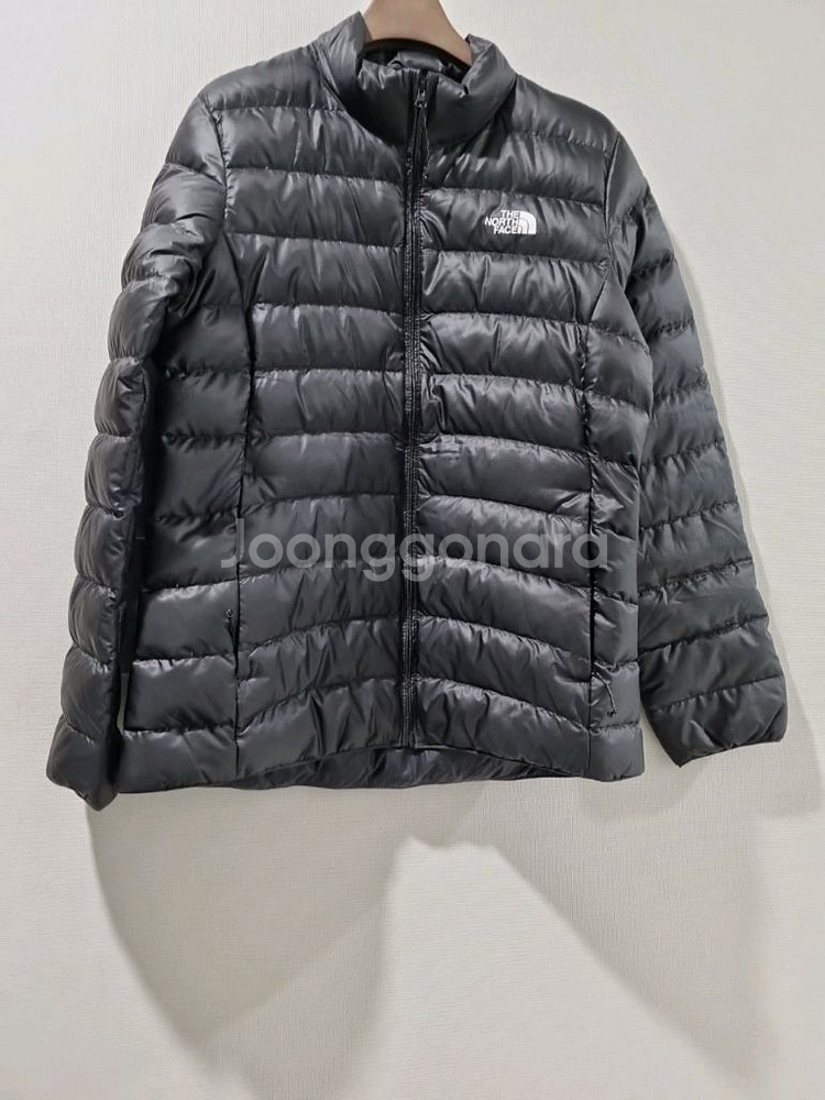 노스페이스 경량 구스다운 패딩 블랙--3