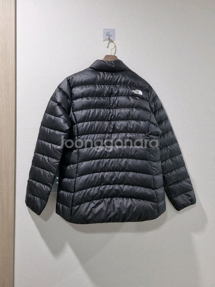 노스페이스 경량 구스다운 패딩 블랙--2
