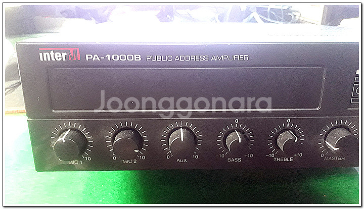 인터엠 소형 PA 믹싱 앰프 1대--2