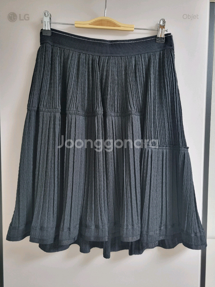 SJSJ 플리츠 밴딩 스커트 블랙 64(55)--0