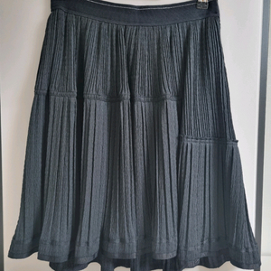 SJSJ 플리츠 밴딩 스커트 블랙 64(55)