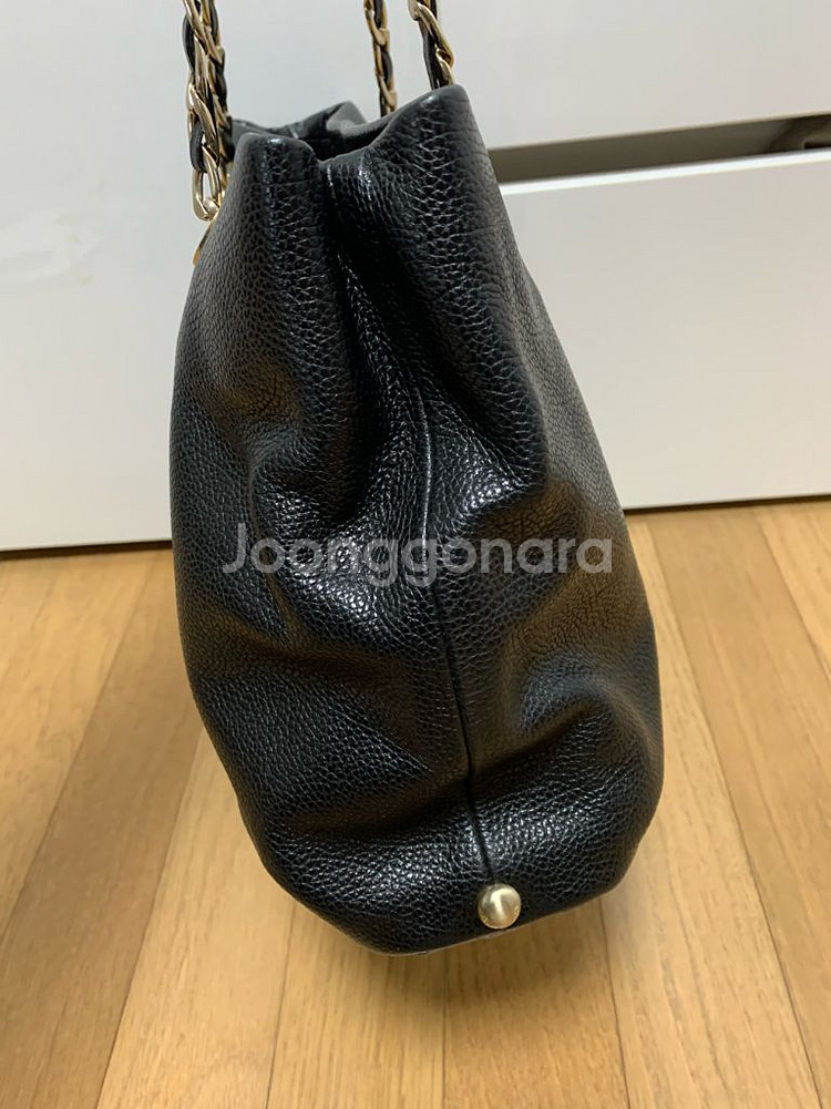 루이까또즈 블랙 가죽 체인백 숄더백--3
