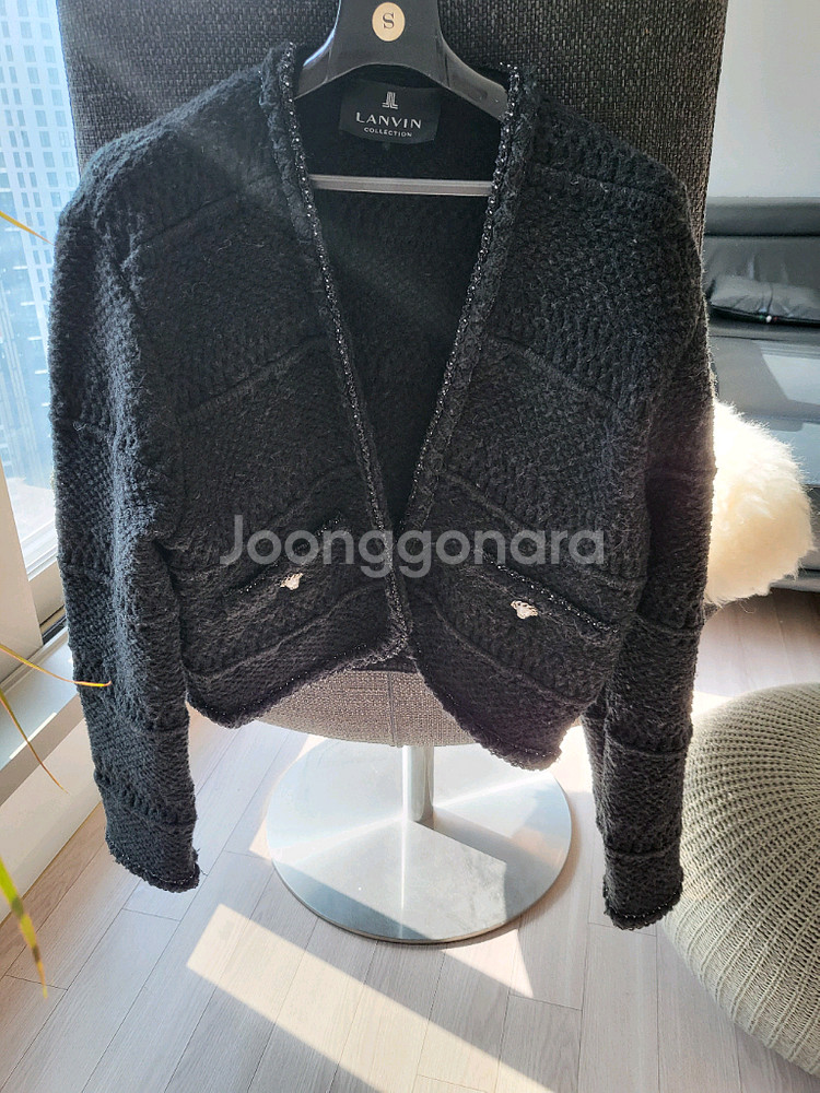 한섬팸셀 랑방 숏 트위드자켓 새상품 55 가격인하--3