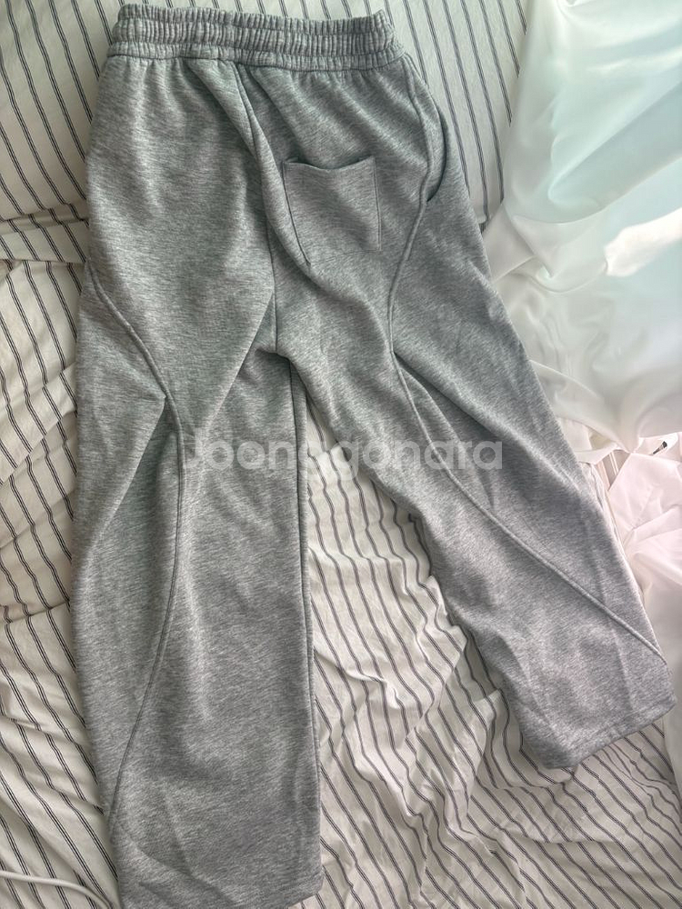 남자 트레이닝 스웨트 팬츠 뒷절개(그레이)--1