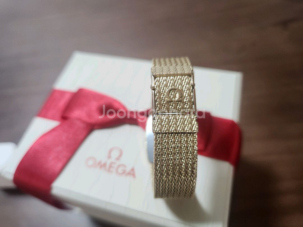 정품오메가 드림 오보홀완료 여성용 금장 육각 화이트다이얼 판매합니다--4