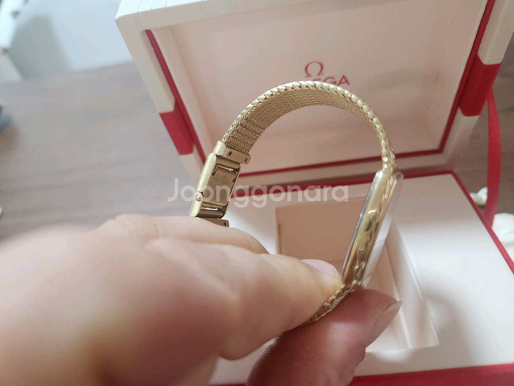 정품오메가 드림 오보홀완료 여성용 금장 육각 화이트다이얼 판매합니다--3