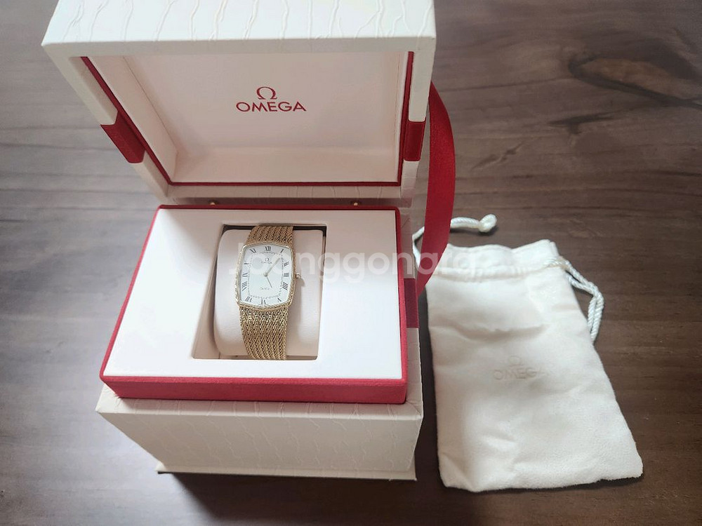 정품오메가 드림 오보홀완료 여성용 금장 육각 화이트다이얼 판매합니다--7