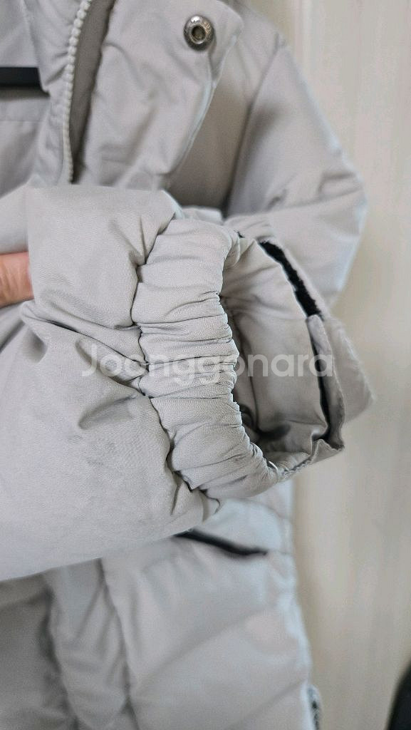 뉴발란스 키즈 롱패딩 연그레이 140--4