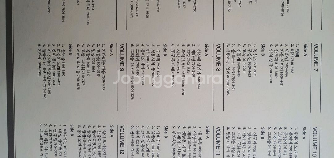 한국명가곡선집 1~12권 세트--4