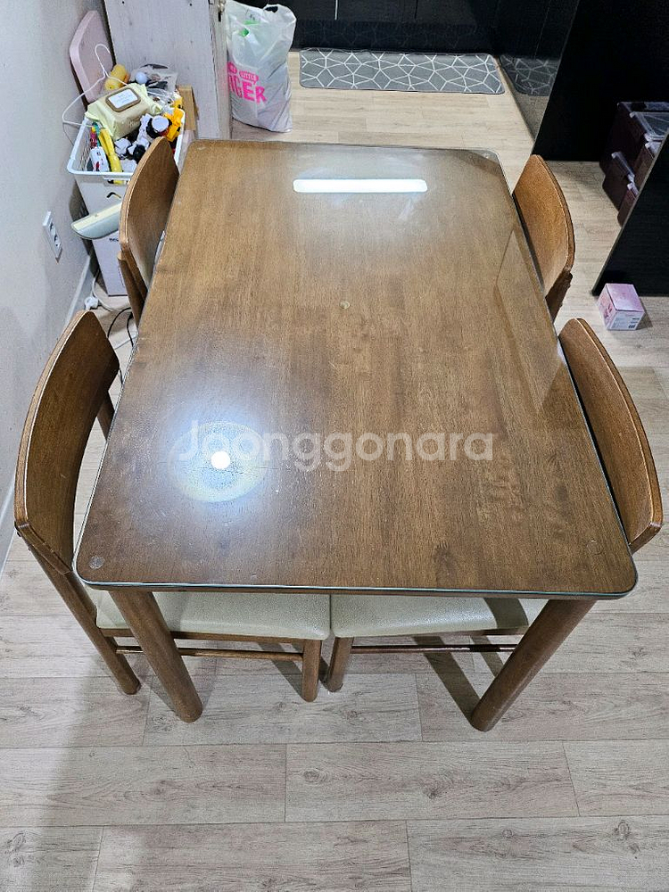 리바트 4인 원목테이블--0