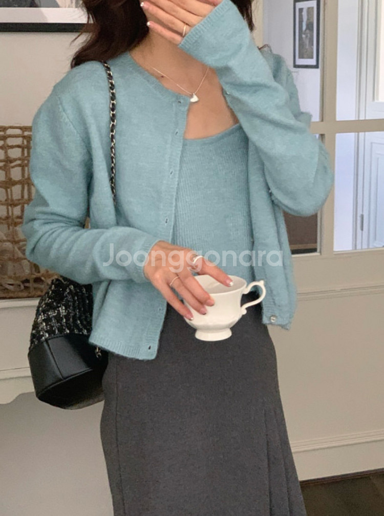 (새상품)나시 가디건 세트--2