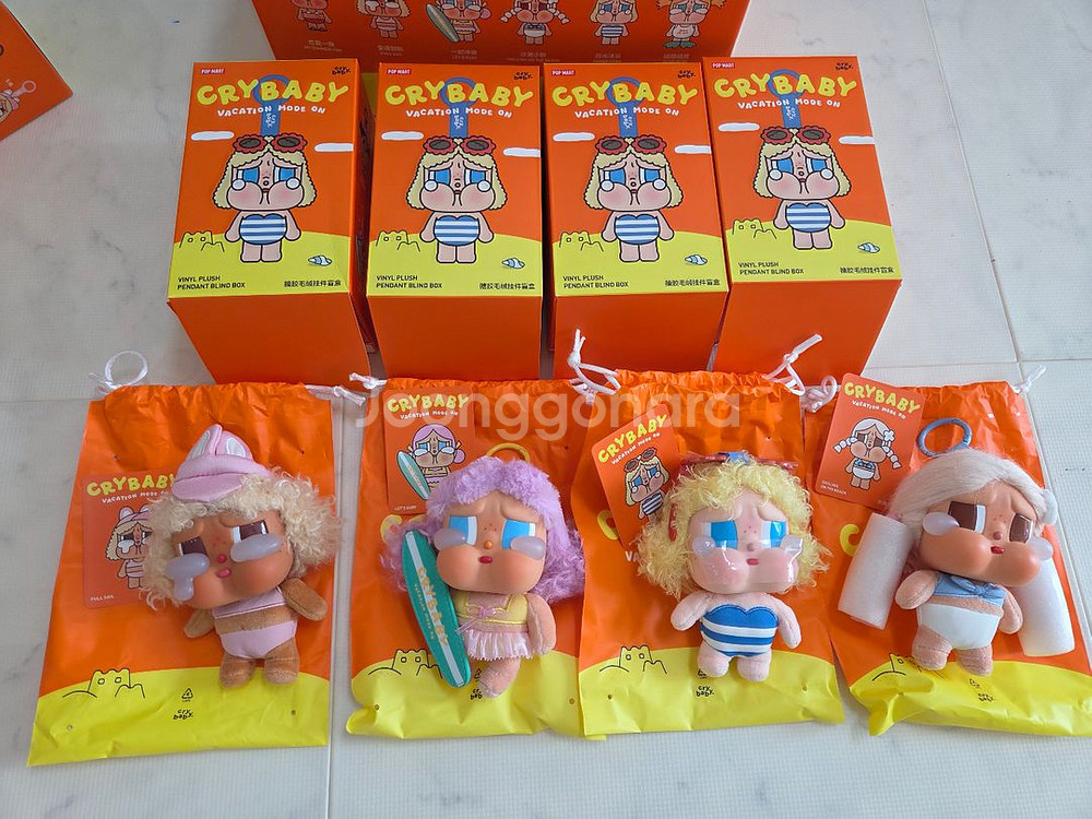 정가)크라이베이비 휴가일기 키링 4개 새상품 일괄 (박스개봉)--0