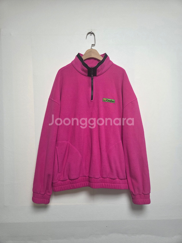 데켓 남성 플러피 플리스 하프집업 스웻셔츠 핑크(L)--0