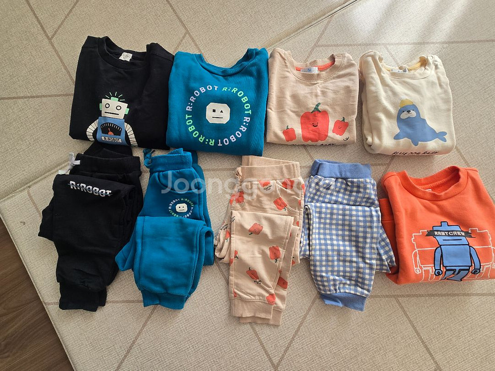 알로봇 블루독 120사이즈 상하복 일괄--0