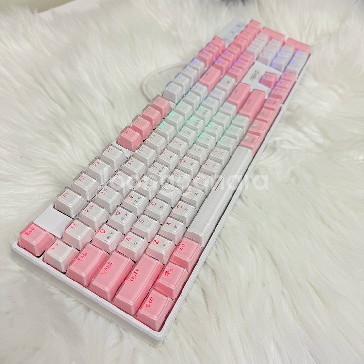 [S급]AN05딸기우유 핑크 아이스큐브 기계식키보드--3