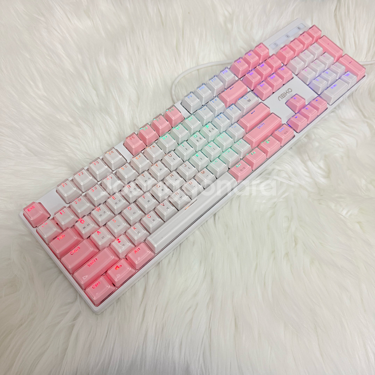 [S급]AN05딸기우유 핑크 아이스큐브 기계식키보드--2