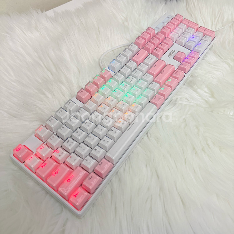 [S급]AN05딸기우유 핑크 아이스큐브 기계식키보드--4