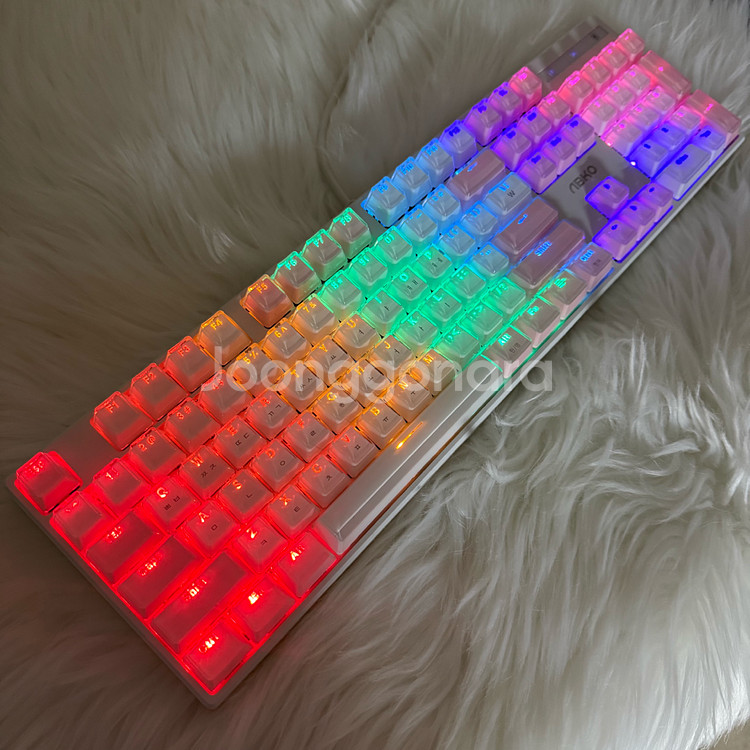 [S급]AN05딸기우유 핑크 아이스큐브 기계식키보드--5