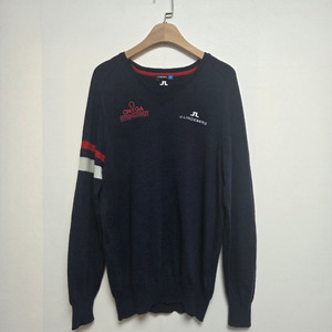 제이린드버그 남성 오메가 콜라보 긴팔 니트티 네이비(M)