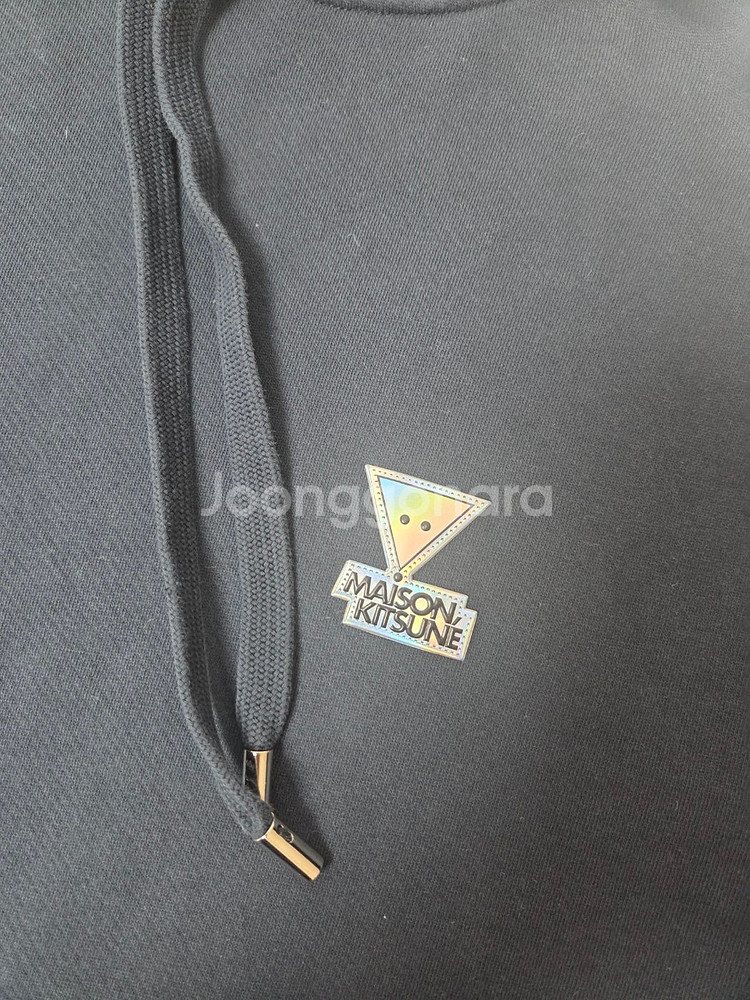 매종키츠네 레인보우 폭스 패치 후드티 블랙(S)--9