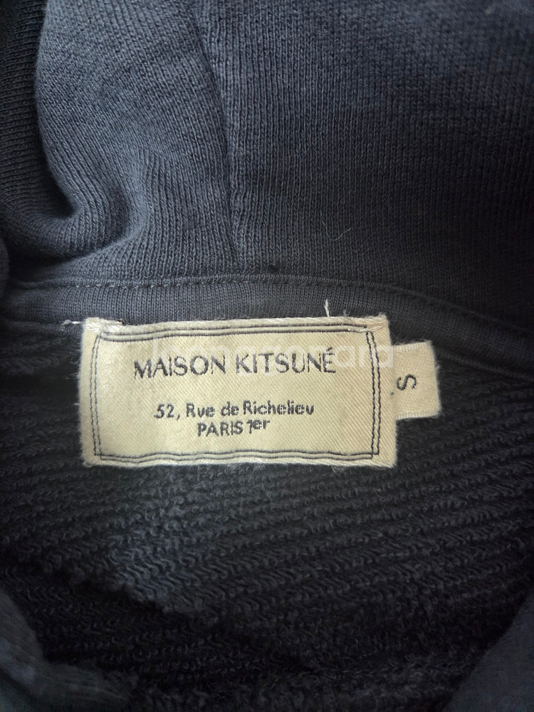 매종키츠네 레인보우 폭스 패치 후드티 블랙(S)--3