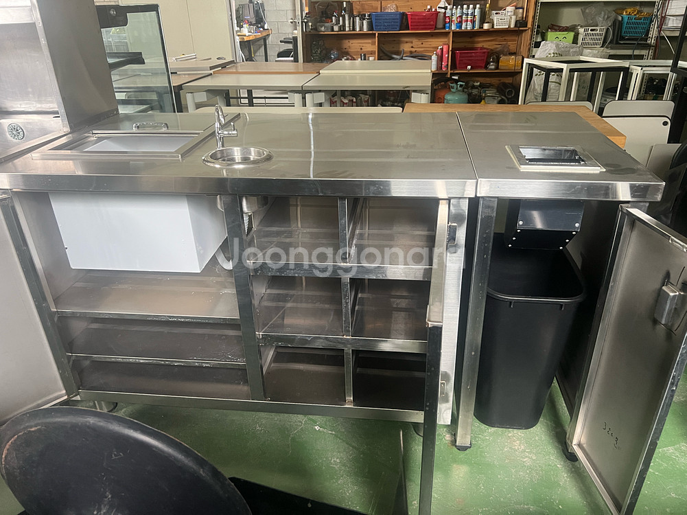 업소용 스테인리스 주방 작업대 커피머신다이--1