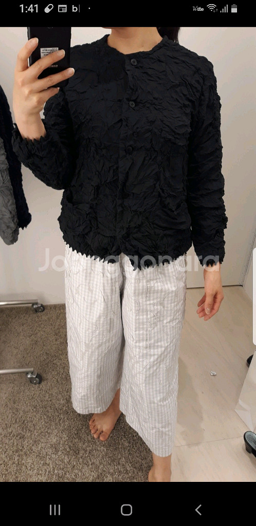 플리츠플리즈 이세이미야케 하트 쿠모시보리 코트--6