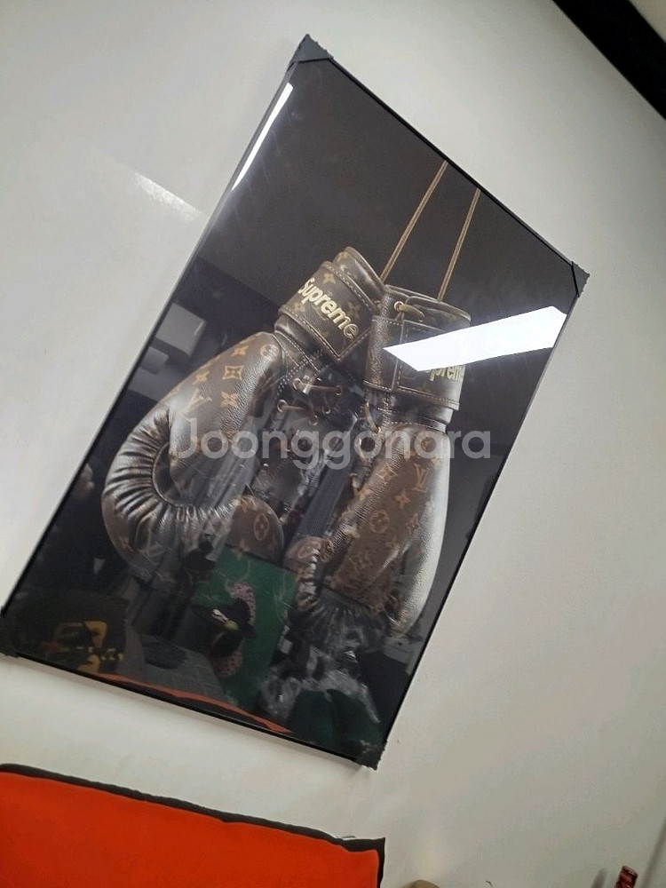 루이비통 슈프림 복싱글러브 대형 그림 액자 인테리어소품 명품그림 명품액자--2