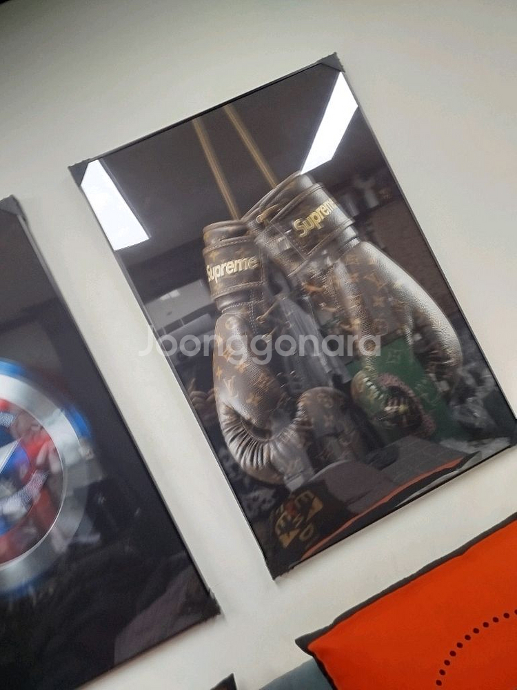 루이비통 슈프림 복싱글러브 대형 그림 액자 인테리어소품 명품그림 명품액자--7
