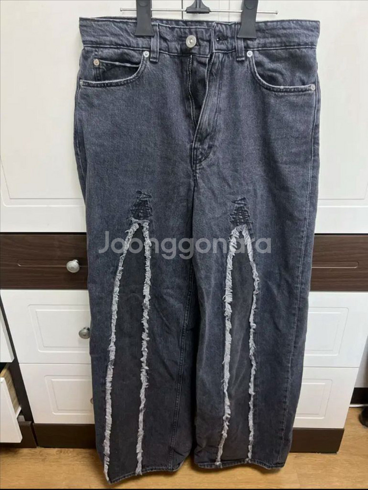 아워레가시/풀컷 슬래시 데님 블랙/36--1