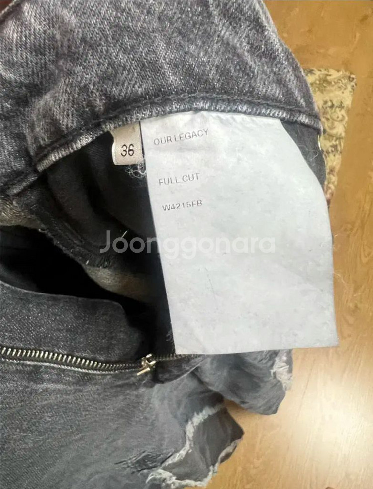 아워레가시/풀컷 슬래시 데님 블랙/36--4