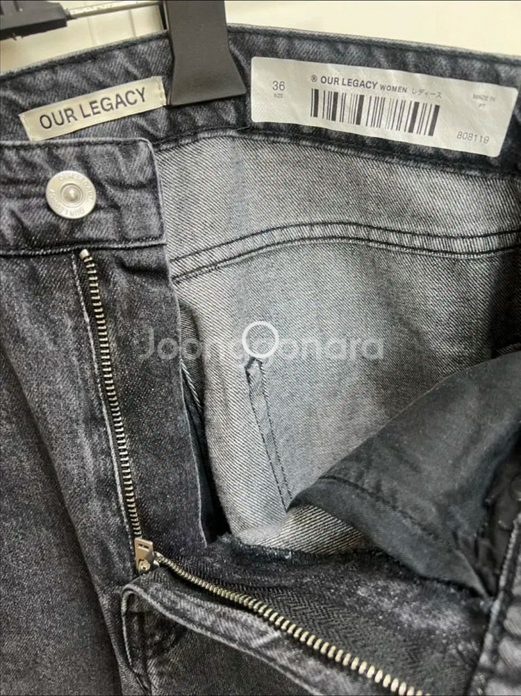 아워레가시/풀컷 슬래시 데님 블랙/36--3