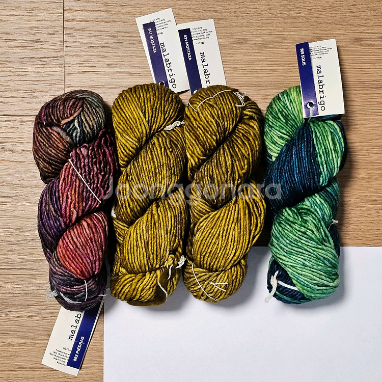 리네아 말라브리고 메차 뜨개실 털실 로빙사 핸드다잉얀 울사 면사--0