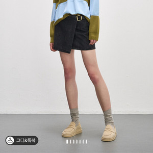 한섬 시스템 스트라이프 노치넥 니트탑(럭비티)