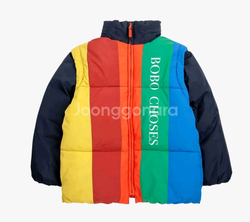 보보쇼즈 컬러블럭패딩--0