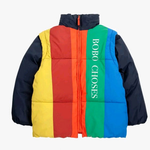 보보쇼즈 컬러블럭패딩