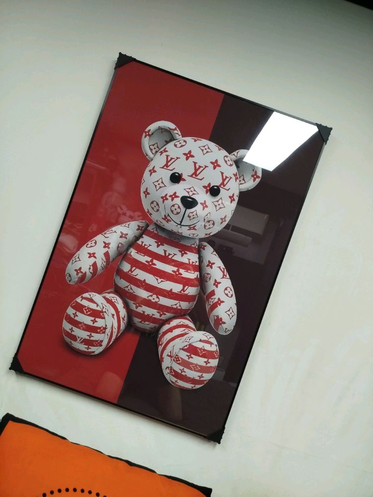 루이비통 베어브릭 피규어 카우스 대형 그림 액자 명품그림 명품액자 인테리어소품 인테리어액자 곰그림--1