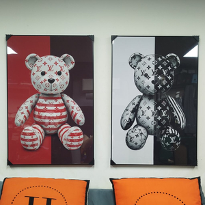 루이비통 베어브릭 피규어 카우스 대형 그림 액자 명품그림 명품액자 인테리어소품 인테리어액자 곰그림