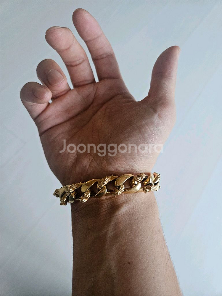 18k 골드 체인 팔찌--2