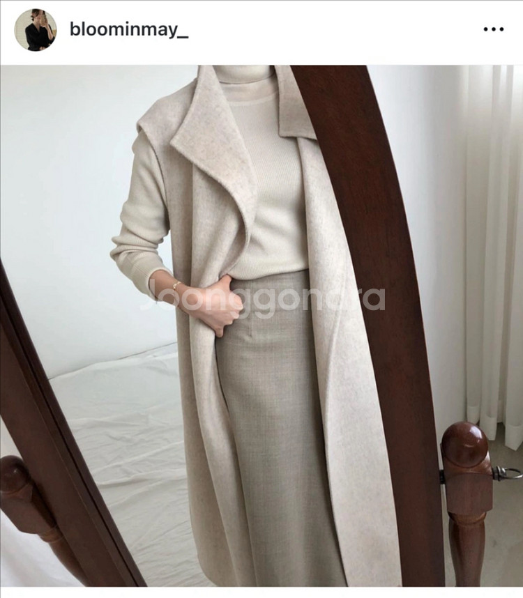 블룸인메이 울 스커트 - 모카베이지--0