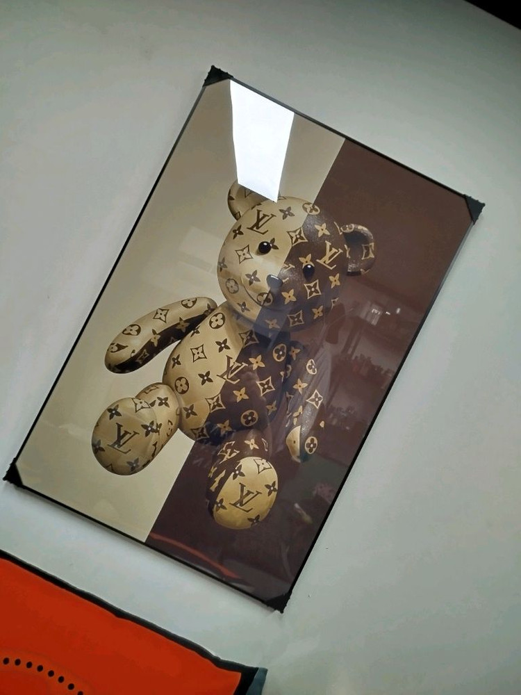 루이비통 베어브릭 피규어 카우스 대형 그림 액자 명품그림 명품액자 인테리어소품 인테리어액자 곰그림--1