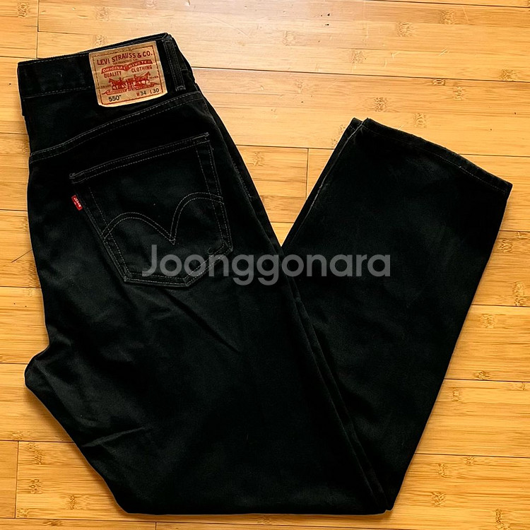 리바이스 550 블랙진 데님팬츠 W34 L30--0
