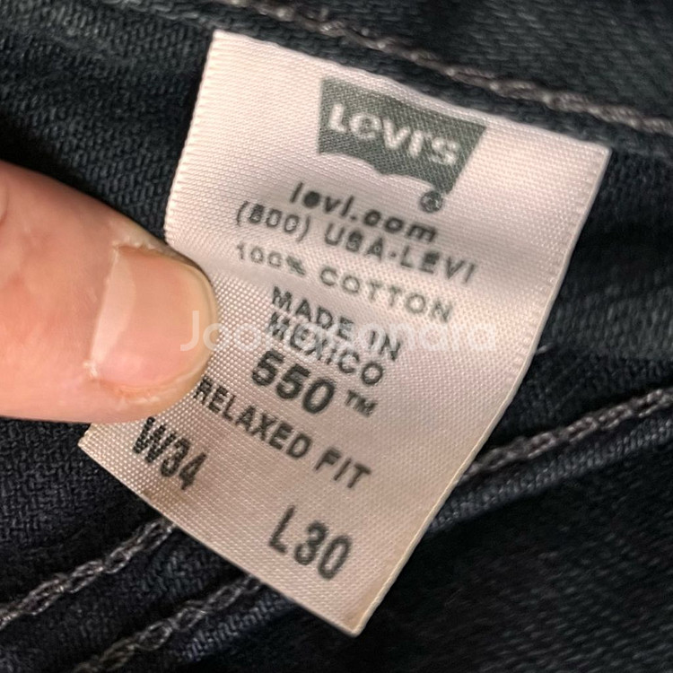 리바이스 550 블랙진 데님팬츠 W34 L30--4